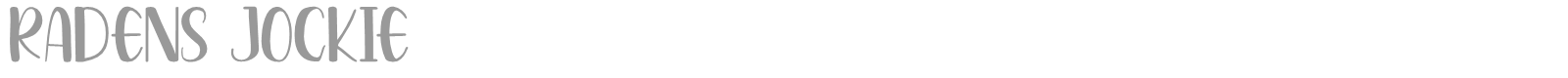 Radens Jockie font preview